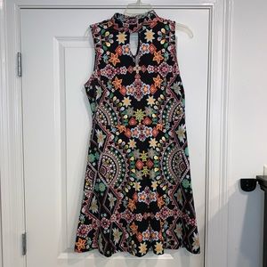 Colorful black dress